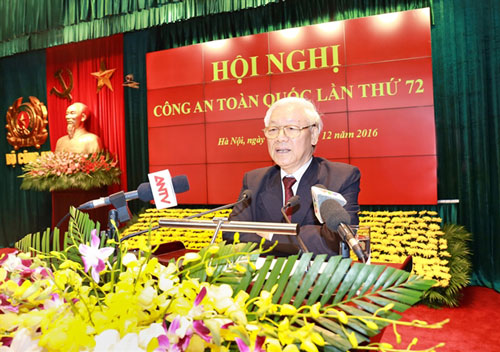 Phát biểu của Tổng Bí thư tại Hội nghị Công an toàn quốc lần thứ 72