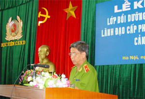 Khai giảng lớp Bồi dưỡng cán bộ quy hoạch lãnh đạo cấp Phòng và tương đương khối Cảnh sát khóa 13