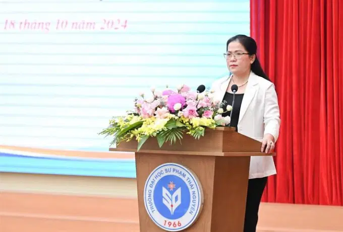 Thứ trưởng Nguyễn Thị Kim Chi phát biểu tại hội nghị