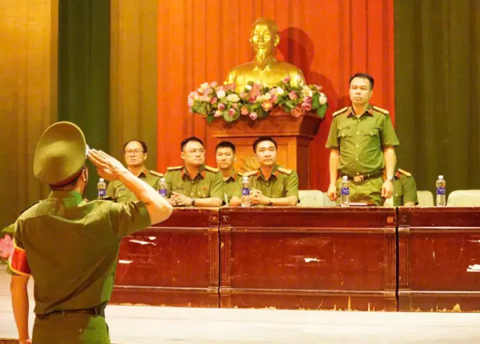 Đại tá, PGS.TS Nguyễn Kim Phong, Trưởng phòng Quản lý học viên chủ trì Hội nghị
