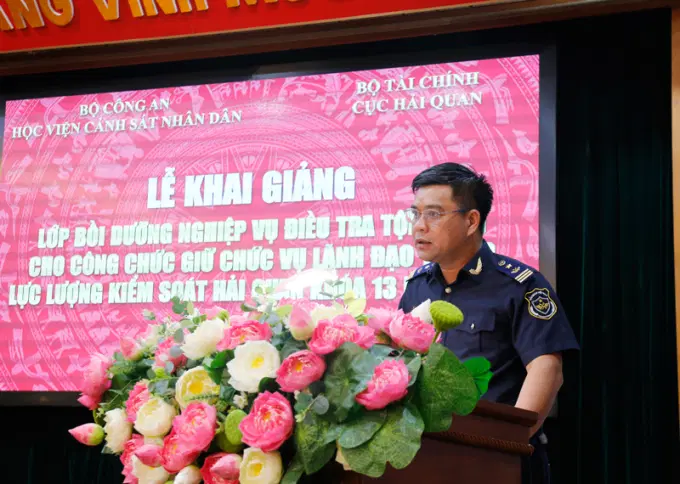 Đồng chí Đặng Thanh Dũng, Phó Chi cục trưởng Chi cục Điều tra chống Ev88com1 tỷ lệ kèo World Cup 2026, Cục Hải quan phát biểu giao nhiệm vụ cho các học viên