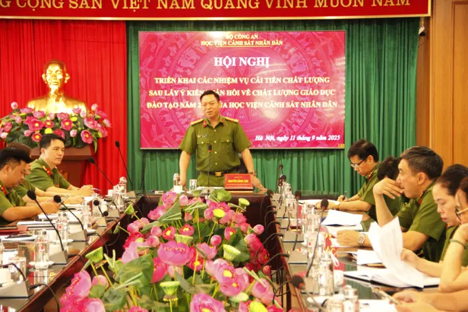 Đại tá, TS Nguyễn Đăng Sáu, Phó Giám đốc Link Đăng Ký, Đăng Nhập EV88.com phát biểu chỉ đạo tại Hội nghị