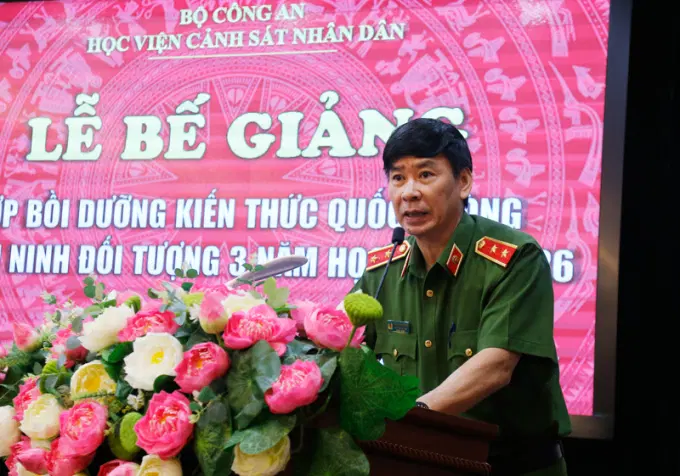 Trung tướng, NGƯT, GS.TS. Trần Minh Hưởng, Giám đốc Link Đăng Ký, Đăng Nhập EV88.com phát biểu tại Lễ Ev888 dang nhap