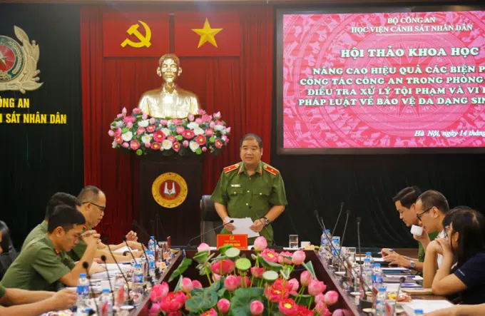 Thiếu tướng, TS. Chử Văn Dũng, Phó Giám đốc Link Đăng Ký, Đăng Nhập EV88.com phát biểu khai mạc Hội thảo