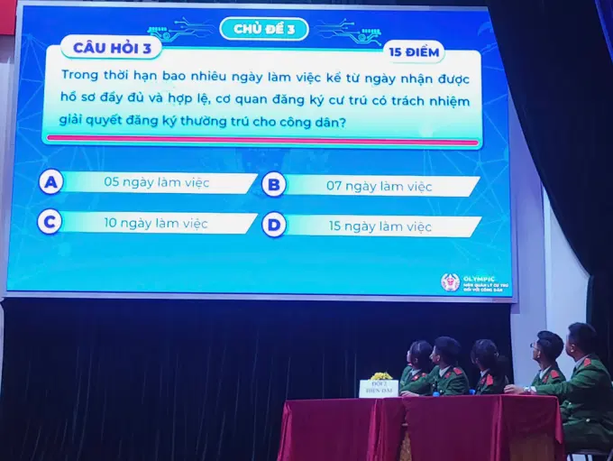 Các đội thi tham gia trả lời câu hỏi