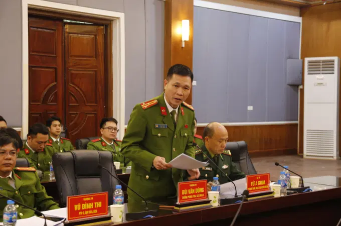 Đại diện Phòng Cảnh sát ĐTTP về ma tuý, Công an tỉnh Sơn La phát biểu tại Hội thảo