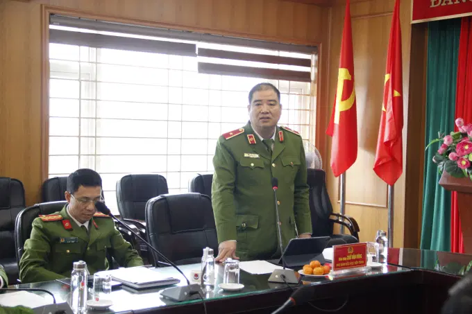 Thiếu tướng, TS. Chử Văn Dũng, Phó Giám đốc Êv88 chào đón năm mới 2026 phát biểu tại buổi làm việc