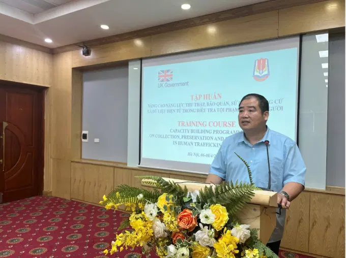 Thiếu tướng, TS. Chử Văn Dũng phát biểu tại Lễ Khai giảng